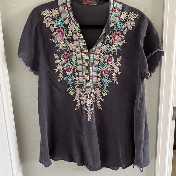 Johnny Was | Tops | Johnny Was Livana Heavily Embroidered Floral Blouse